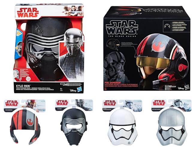 Maschere ed elmetto di Star Wars realizzate da Hasbro Gamma di maschere giocattolo ed elmetto ispirate ai persoanggi di Star Wars