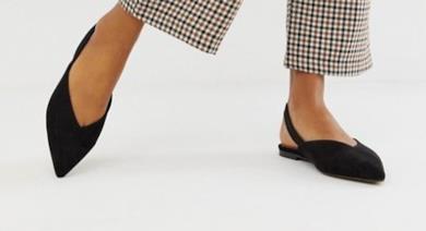Ballerine con cinturino posteriore accollate nere