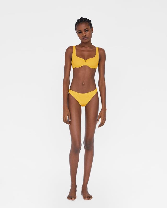 Bikini Zara 2018 Bikini giallo collezione Zara 2018