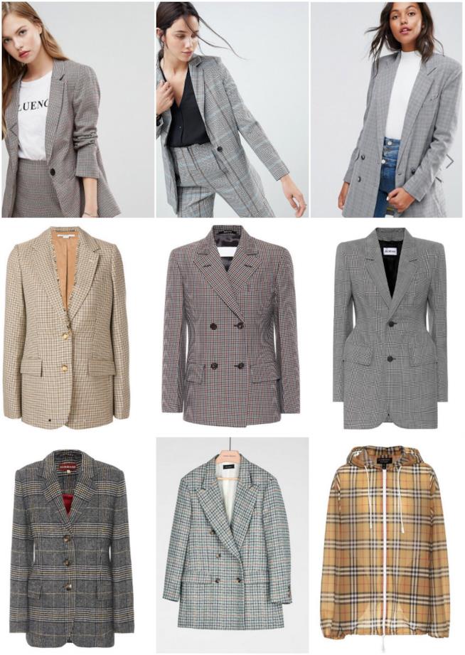 Giacche estate primavera 2018: le Giacche check Collage di giacche check