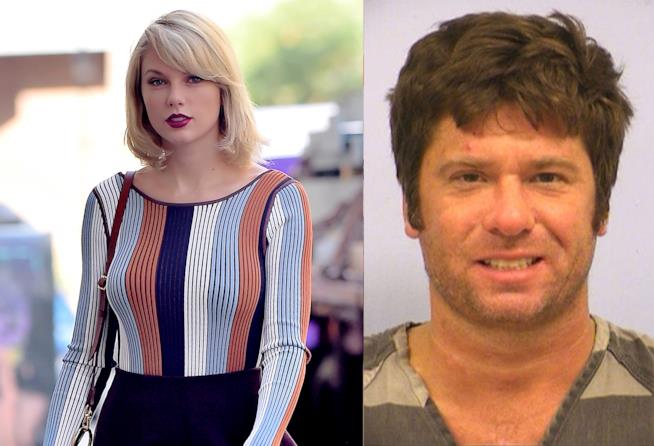 Taylor Swift ed il suo stalker Frank Andrew Hoover Un primopiano di Taylor Swift ed uno del suo stalker Frank Andrew Hoover