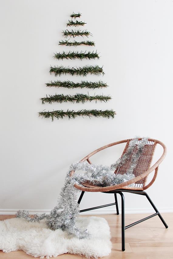 Albero di Natale veloce Albero di Natale da appendere al muro