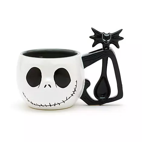 tazza con cucchiaino di Nightmare Before Christmas tazza con cucchiaino abbinato di Jack Skeletron