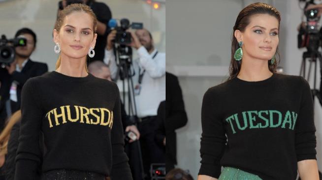 Isabeli Fontana e Izabel Goulart, i look a Venezia 74 Isabeli Fontana e Izabel Goulart
