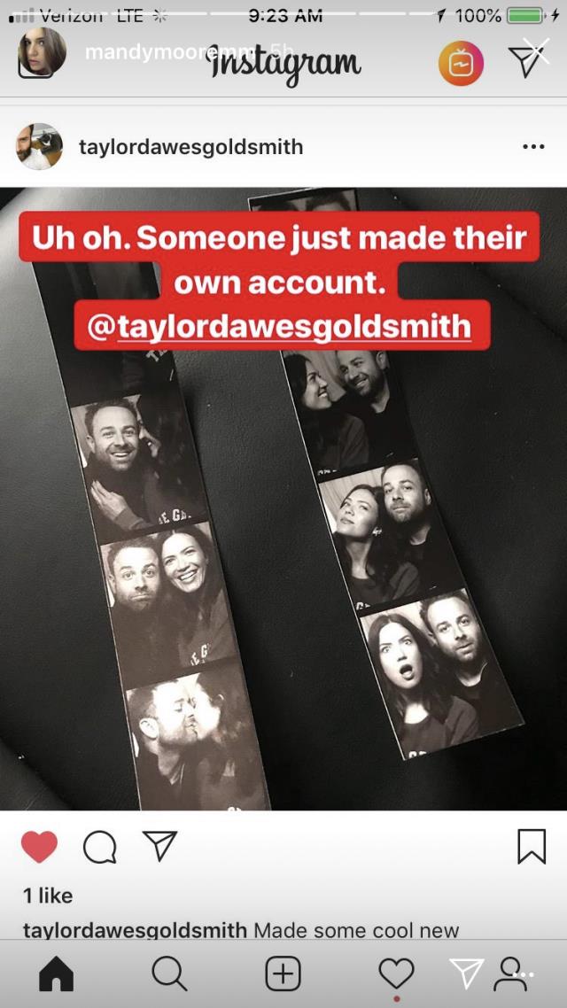 Mandy Moore: il suo fidanzato le dedica il primo post condiviso su Instagram Mandy Moore commenta il post del fidanzato su Instagram