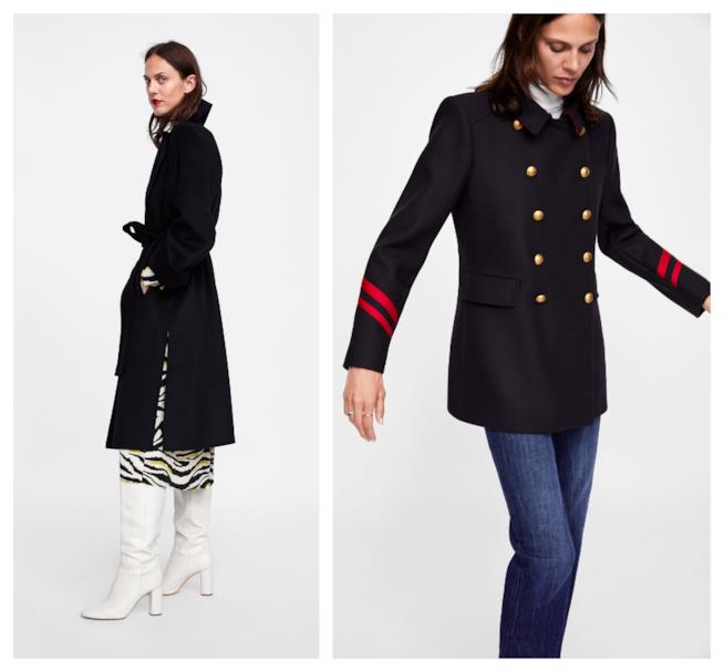 Cappotti blu lungo e corto di tendenza per l'autunno inverno 2018-19 Blu per i cappotti di moda autunno inverno 2018-19