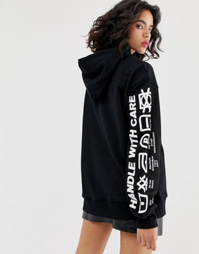 Felpa oversize con cappuccio