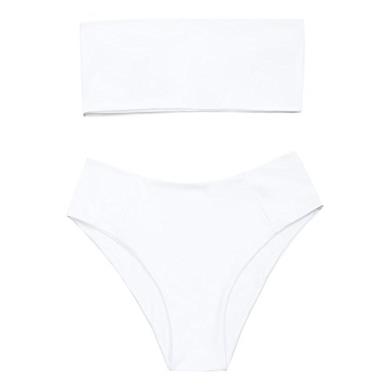 Bikini bianco Zaful con top a fascia