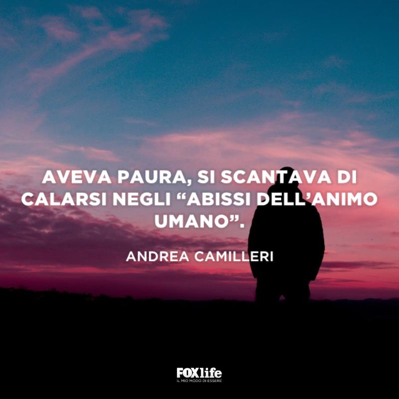 Frase sulla paura Uomo osserva il tramonto