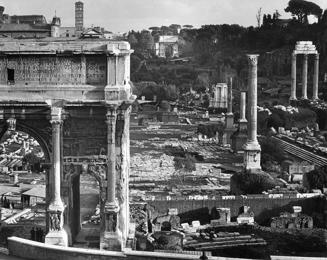 Edwin Smith, Roman Forum, with the Arch of Septimus Severus in the foreground Edwin Smith, Roman Forum, with the Arch of Septimus Severus in the foreground