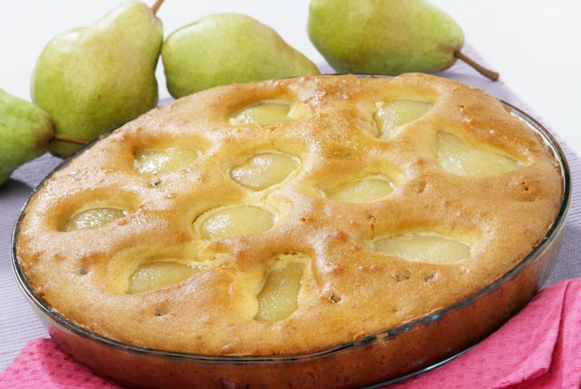 Torta di pere con ripieno di formaggio cremoso Torta di pere