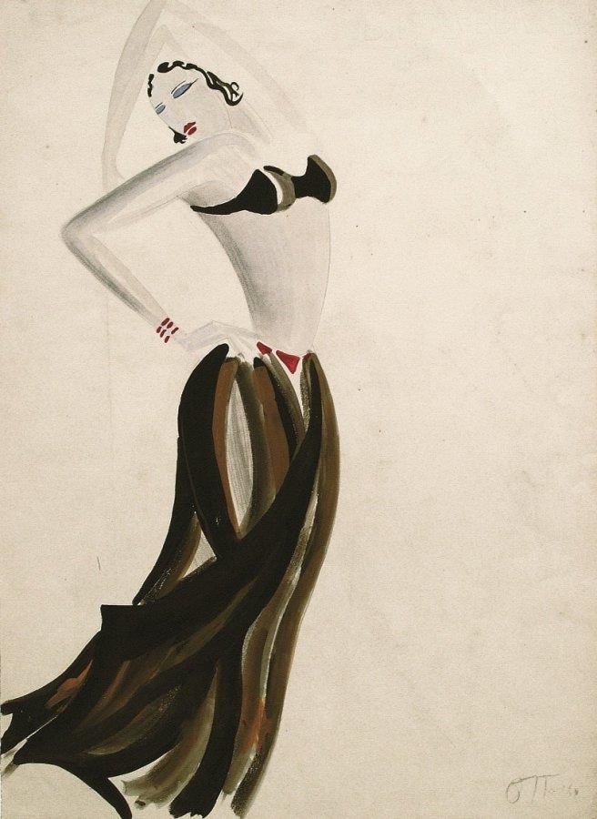 In mostra ad Arezzo la moda del XIX secolo Uno schizzo in mostra ad Arezzo