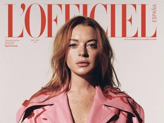 Lindsay Lohan ha posato per L'Officiel Spagna La copertina realizzata con Lindsay Lohan