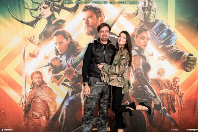 Valerio e Rebecca Staffelli Valerio e Rebecca Staffelli all'anteprima milanese di Thor: Ragnarok