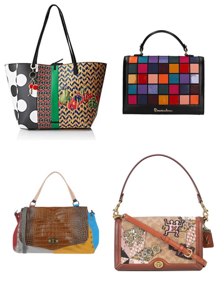 Borse in stile patchwork di moda per l'estate e autunno 2018 In stile patchwork, le borse di tendenza per l'estate e autunno 2018
