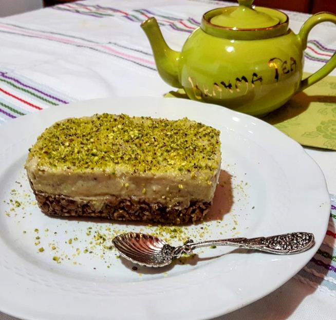 Porridge d'avena Dolce al cucchiaio con avena e crema