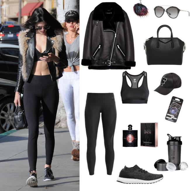Look da palestra di Kendall Jenner Abbigliamento palestra come Kendall Jenner