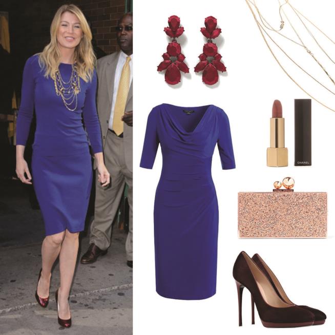Look di Ellen Pompeo in blu Look blu di Ellen Pompeo