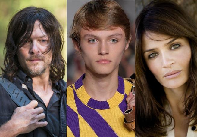 Norman Reedus, Mingus Reedus, Helena Christensen L'attore Norman Reedus, il figlio Mingus e l'ex moglie Helena Christensen