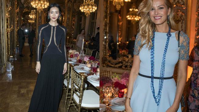 Petra Nemcova e Liu Wen Petra Nemcova e Liu Wen all'evento Chopard alla Paris Fashion Week