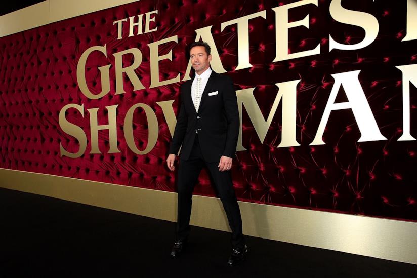 Hugh Jackman all'anteprima del suo film The Greatest Showman Hugh Jackman è P.T. Barnum nel film musicale The Greatest Showman
