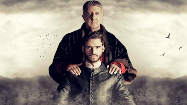 Richard Madden e Dustin Hoffman ne I Medici Locandina della serie TV I Medici