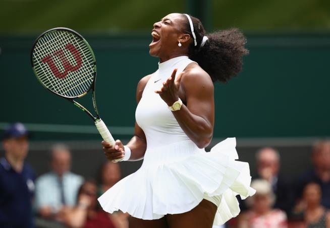 Serena Williams durante una partita La tennista Serena Williams