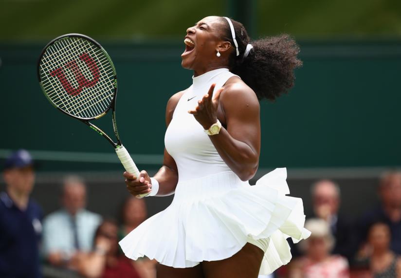 Serena Williams durante una partita La tennista Serena Williams