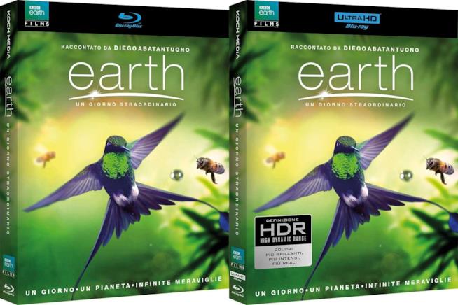Due edizioni home video di Earth - Un giorno straordinario Due versioni home video di Earth - Un giorno straordinario