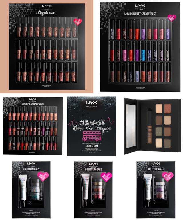 Confezioni natalizie di NYX prodotti di make up in confezione natalizia di NYX