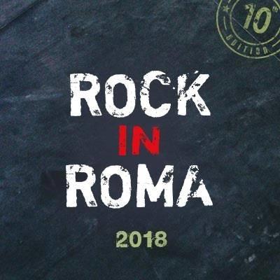 Rock in Roma La scritta Rock in Roma 2018 su sfondo grigio