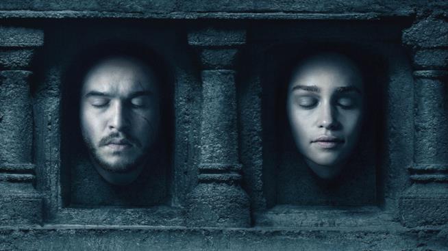 Un particolare di un poster de Il Trono di Spade Game Of Thrones, il poster della sesta stagione