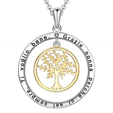 Collana incisa con albero della vita