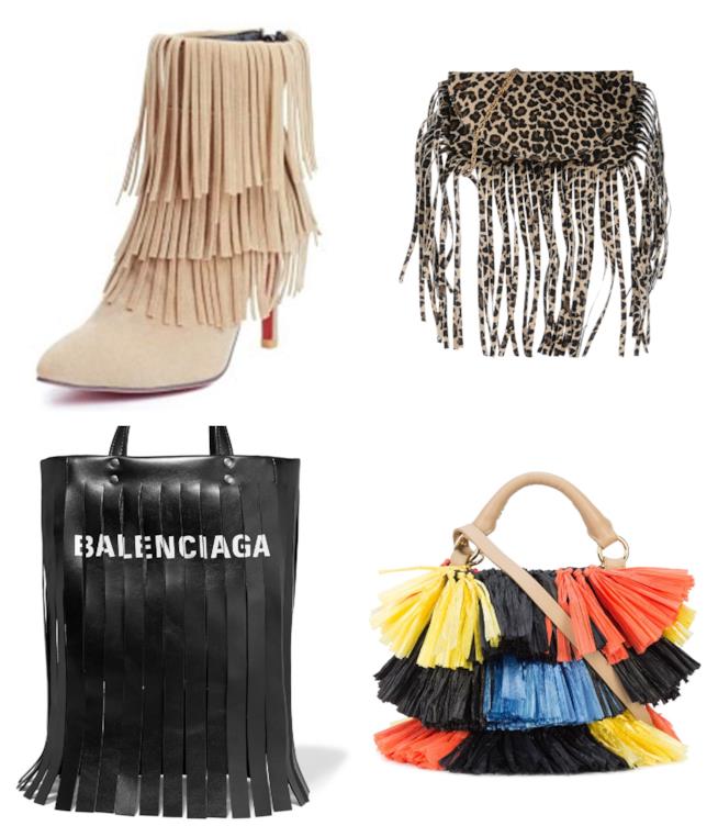Scarpe e borse con le frange di moda per l'autunno 2018 Le borse con le frange in stile cow girl