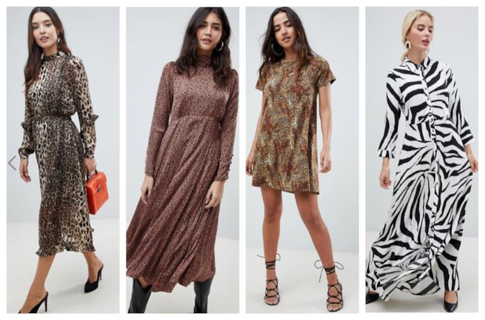 Abiti mini e maxi stampa animalier tendenza autunno 2018 Vestiti stampa animalier di moda per l'autunno 2018