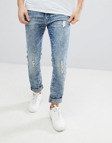 Jeans slim invecchiati