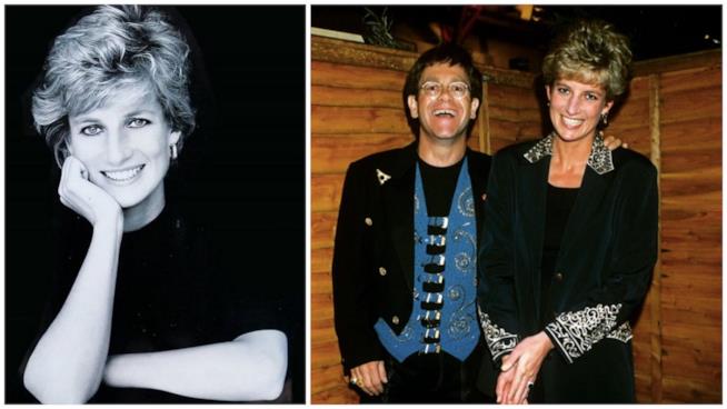 L'omaggio di Elton John a Lady Diana su Instagram Elton John e la Principessa Diana