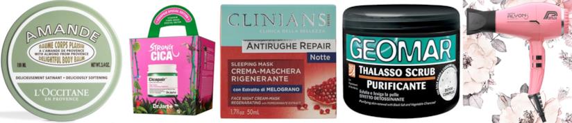 Prodotti ed accessori per la cura del corpo Creme corpo, creme viso ed un phon