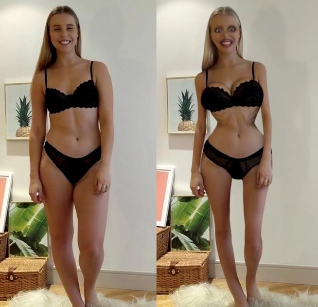 La blogger Chessie King modifica il suo corpo in base alle critiche dei troll Chessie King prima e dopo le modifiche con Photoshop