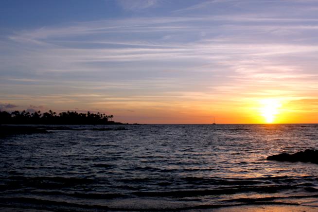 Tramonto su Mauna Lani Tramonto alle Hawaii