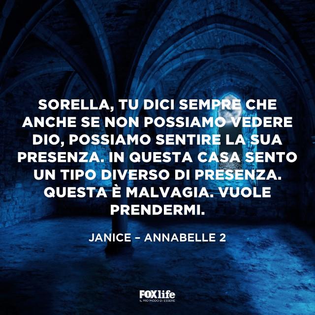 Citazione film Annabelle Interno tetro di un castello