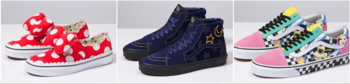 Vans e Disney - Mickey Mouse Alcuni pezzi della collezione Vans e Disney su Mickey Mouse
