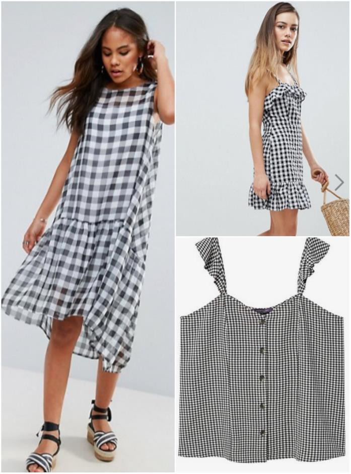 Stampe Vichy Collage di outfit Vichy
