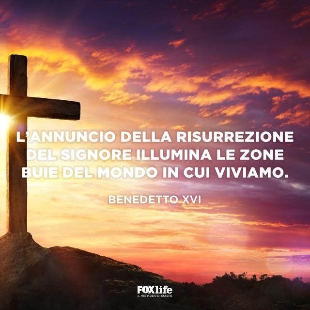 Frase religiosa per la Pasqua Pensiero di Benedetto XVI
