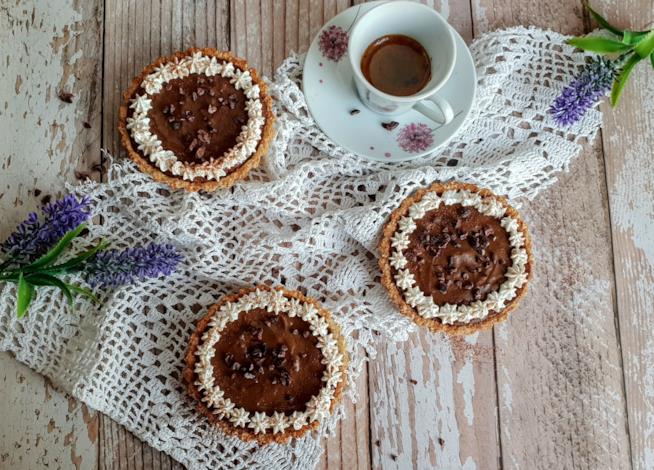 Crostatine al caffè Dolcetti ripieni di crema