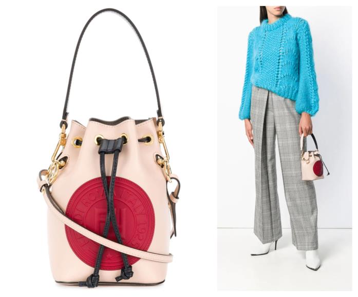 Mini bag a secchiello a tracolla di moda per l'autunno inverno 2018-19 Mini bag a secchiello con tracolla A/I 2018-19