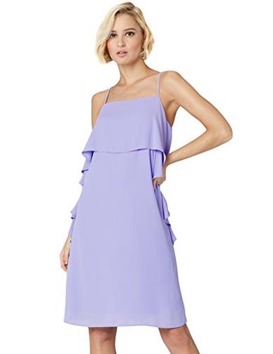 Vestito viola con volant