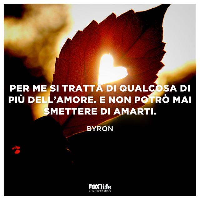 Citazione Byron Foglia con apertura a forma di cuore