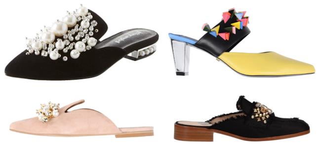 Sabot gioiello di moda per l'estate 2018 Mules gioiello di tendenza per l'estate 2018