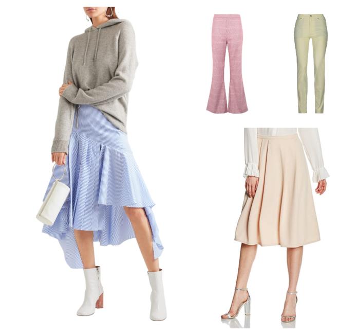 Gonne e pantaloni nei colori pastello A/I 2018-19 Gonne e pantaloni di tendenza per l'autunno inverno 2018-19